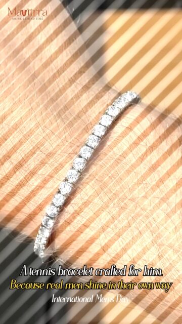 This Men’s Day, celebrate the man who defines strength with subtlety and style with purpose.
The tennis bracelet — a symbol of confidence, character, and effortless elegance. 💫
Here’s to him.

#MensDay #HappyMensDay #Mavitrra #MensJewellery #TennisBracelet #MenWithStyle #ModernMan #ElegantMen #MensFashionIndia #MensLuxury #DiamondBracelet #MenWhoShine #ConfidenceAndStyle #LuxuryForHim #MavitrraMen #MensDaySpecial #CelebrateHim #MensAccessories #BoldAndElegant #HisStoryHisShine