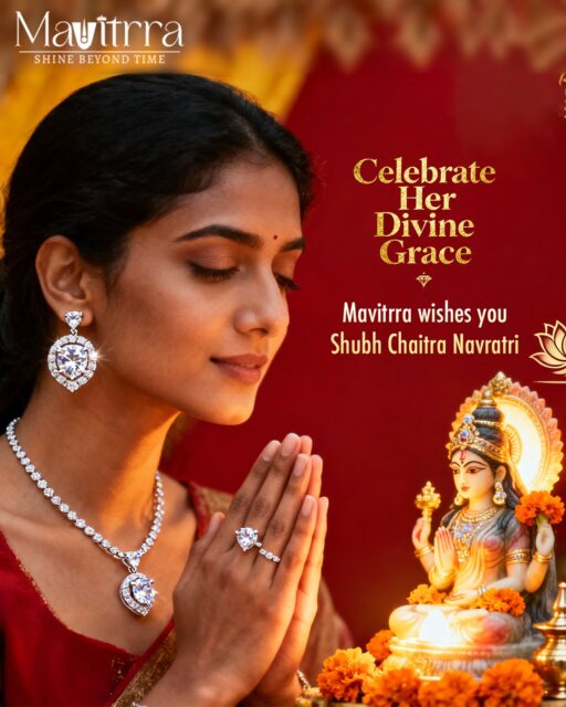 She is शक्ति. She is grace. She is unstoppable. ✨
This Navratri, celebrate the power of womanhood draped in diamonds that shine as fiercely as her spirit. 💎
Because true grandeur isn’t worn… it’s embodied.

#NavratriGlow #DiamondElegance #ShaktiWithin #CelebrateHer #Mavitrra