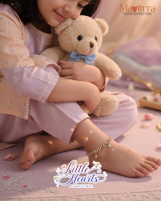Soft giggles, tiny steps, and a sparkle that feels like pure love ✨💖
Little Hearts by Mavitrra — crafted for your little one’s most precious moments, where every shimmer carries innocence, warmth, and timeless luxury. Because even the smallest feet deserve a touch of grandeur.
#Mavitrra #LittleHearts #LuxuryForKids #TinyElegance #DiamondJewellery #LuxuryLifestyle #PreciousMoments #TimelessLuxury #ElegantDetails #LittleLuxury