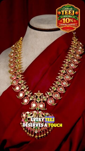 ✨ This Teej, let tradition sparkle a little brighter.
Celebrate the festive season with 10% OFF on making charges along with exclusive in-store festive offers for a limited time.
Visit Mavitrra and find the perfect piece to complete your Teej look. 💛
#MavitrraJewels #CelebrateWithMavitrra #TeejJewellery #KundanLove #FestiveLuxury
)Kundan Jewellery, Teej 2026, Festive Collection, Heritage Jewellery, Indian Craftsmanship, Luxury Jewellery, Ethnic Style, Bridal Accessories, Traditional Elegance, Festive Shopping, Statement Jewellery, Handcrafted Jewellery, Fine Jewellery, Celebration Style, Timeless Designs)