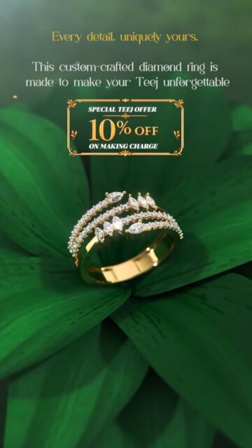 Every love story deserves a jewel as unique as the one who wears it. 💍✨
This Teej, celebrate your special moments with a custom-crafted diamond ring, designed exclusively for you. From your dream design to the finest craftsmanship, we'll bring your vision to life.
🎉 Enjoy 10% OFF on making charges on all custom-made jewellery this Teej.
✨ Visit our store or explore www.mavitrra.com to begin creating a piece that's truly yours.
#Teej2026 #CustomJewellery #DiamondJewellery #Mavitrra #MadeForYou